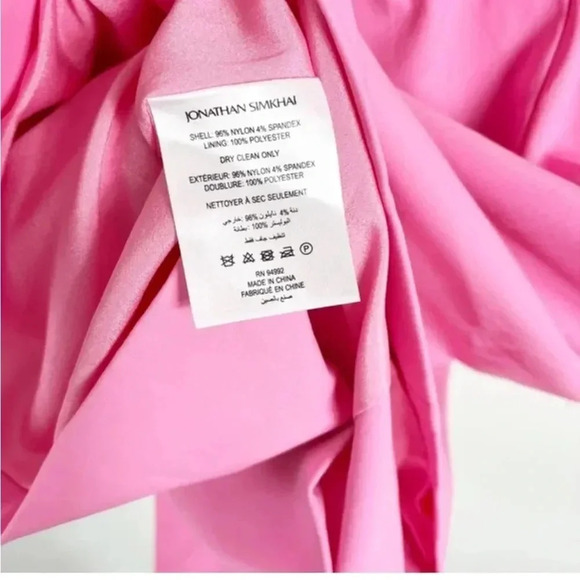 Jonathan Simkhai Kylo Cut Out Tech Blazer Mini Dress Size 6 NWT Taffy Pink - Picture 14 of 16
